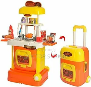 2 in 1 Kids Barbeque Drawer Suit Case Play House Toy