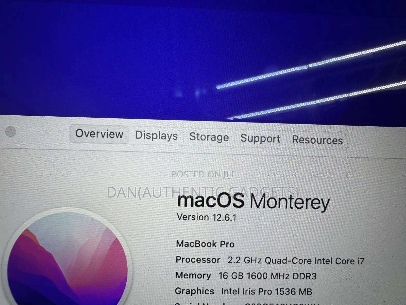 Laptop Apple MacBook Pro 2015 16GB Intel Core I7 SSD 256GB