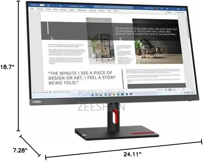 Lenovo S27i-30 27.0 Monitor, Ips Panel