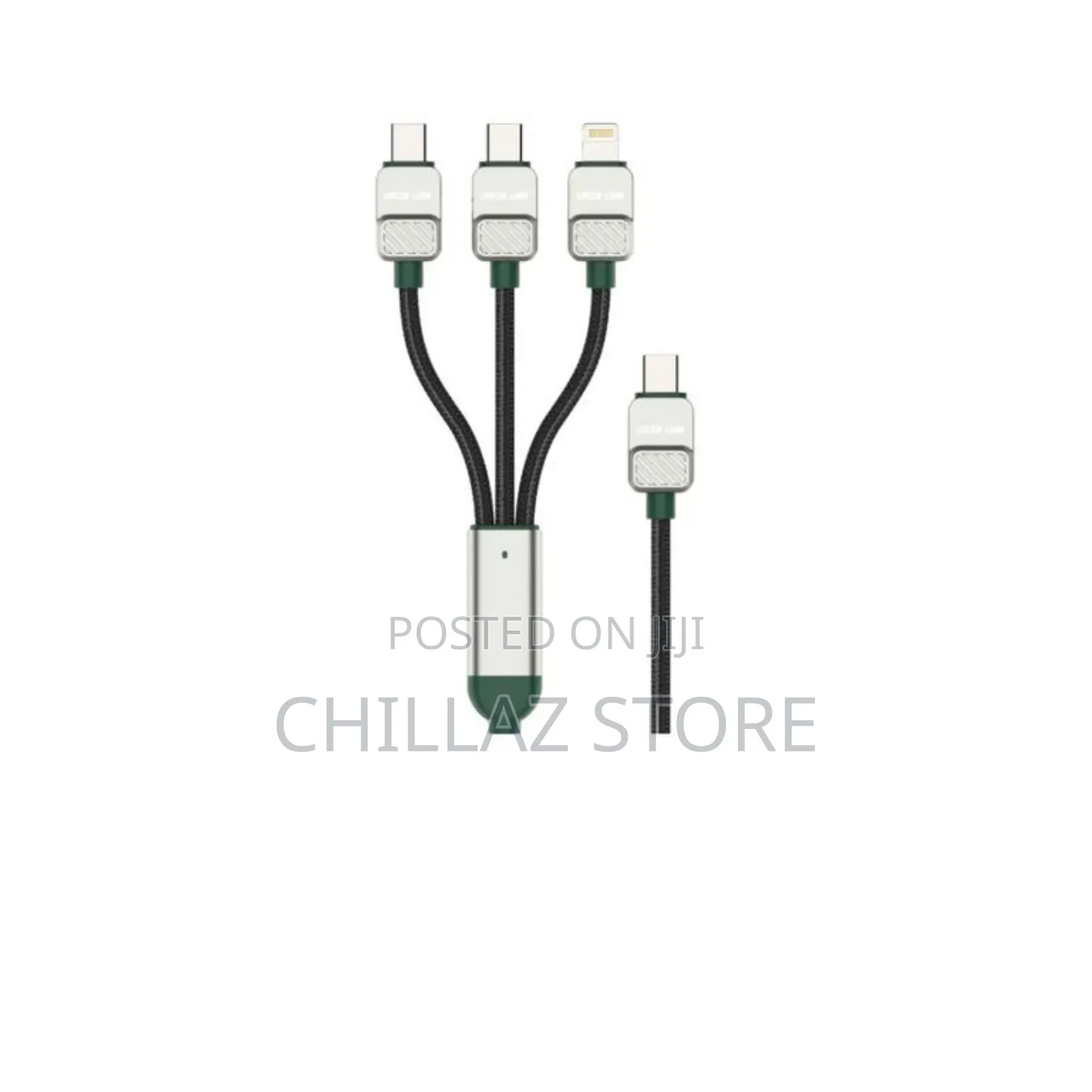 Green Lion 3 in 1 Fast Charging Braided Cable.
