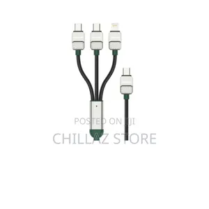 Green Lion 3 in 1 Fast Charging Braided Cable.