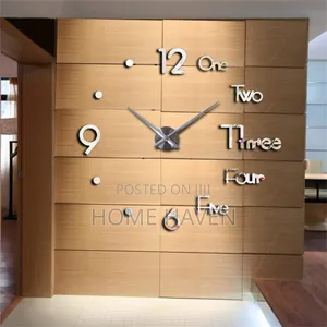 Large 3d Diy Wall Clock