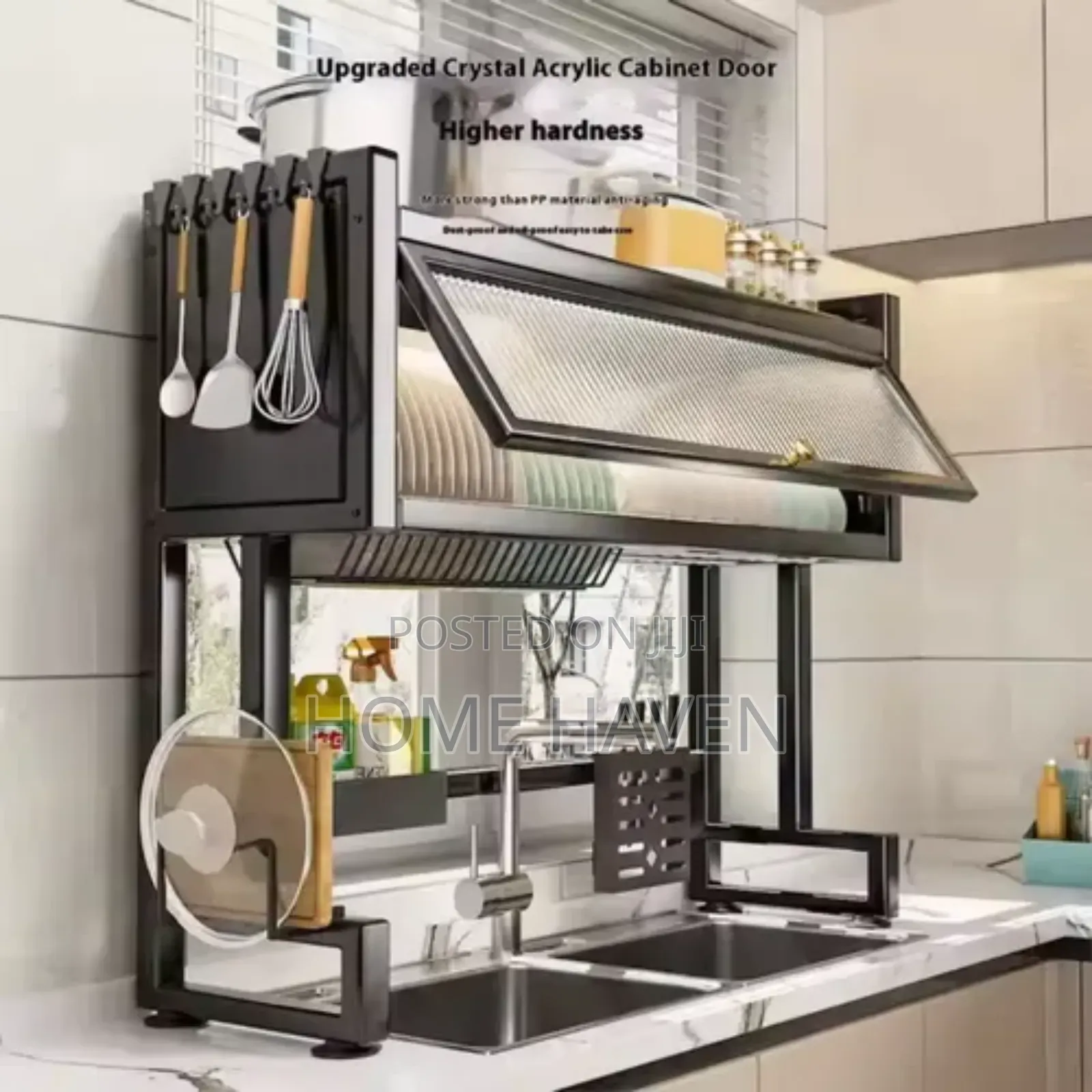 Over the Sink Dish Rack With Cover
