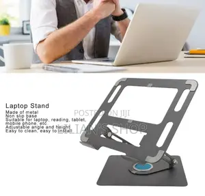 Rotating Laptop Stand With Adjustable Angle and Height