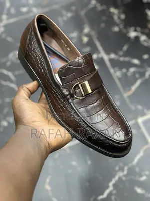 Original Dark Tan Franco Banetti Crocodile Leather Loafers