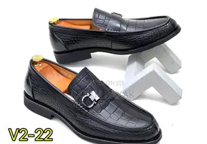 Original Classic Men’S Black Crocodile Leather Loafers