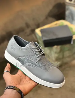 Men’S Classic Grey Lacoste Smart Casual Shoes