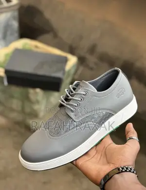 Men’S Classic Grey Lacoste Smart Casual Shoes
