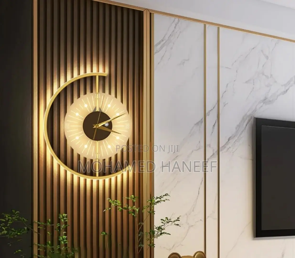 Decorative Wall Clock With Led Lights