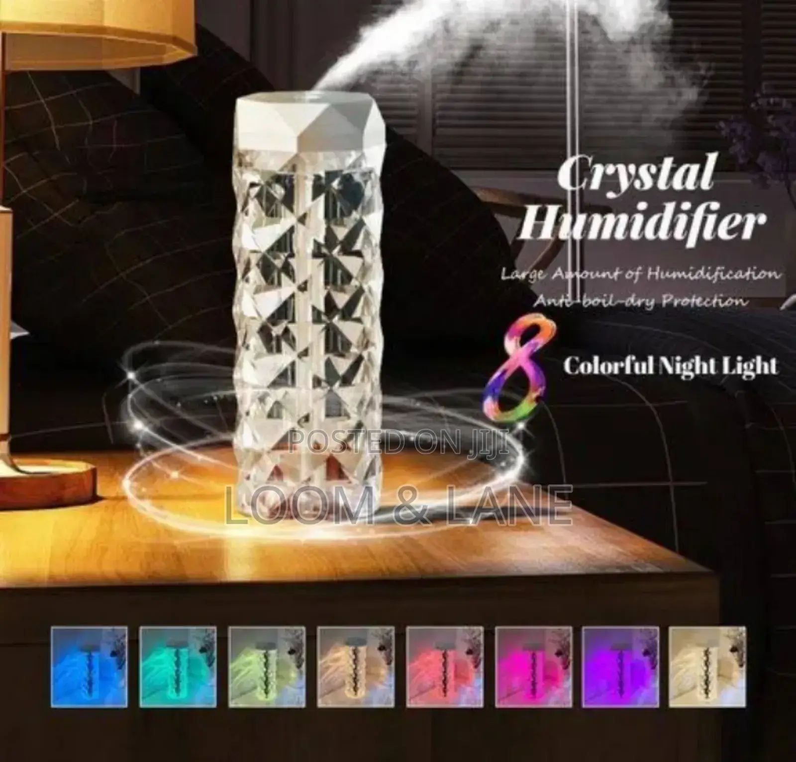 1l Crystal Humidifier Usb Air Purifier Oil Diffuser