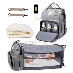3 in 1 Baby Mommy Diaper and Bed Bag