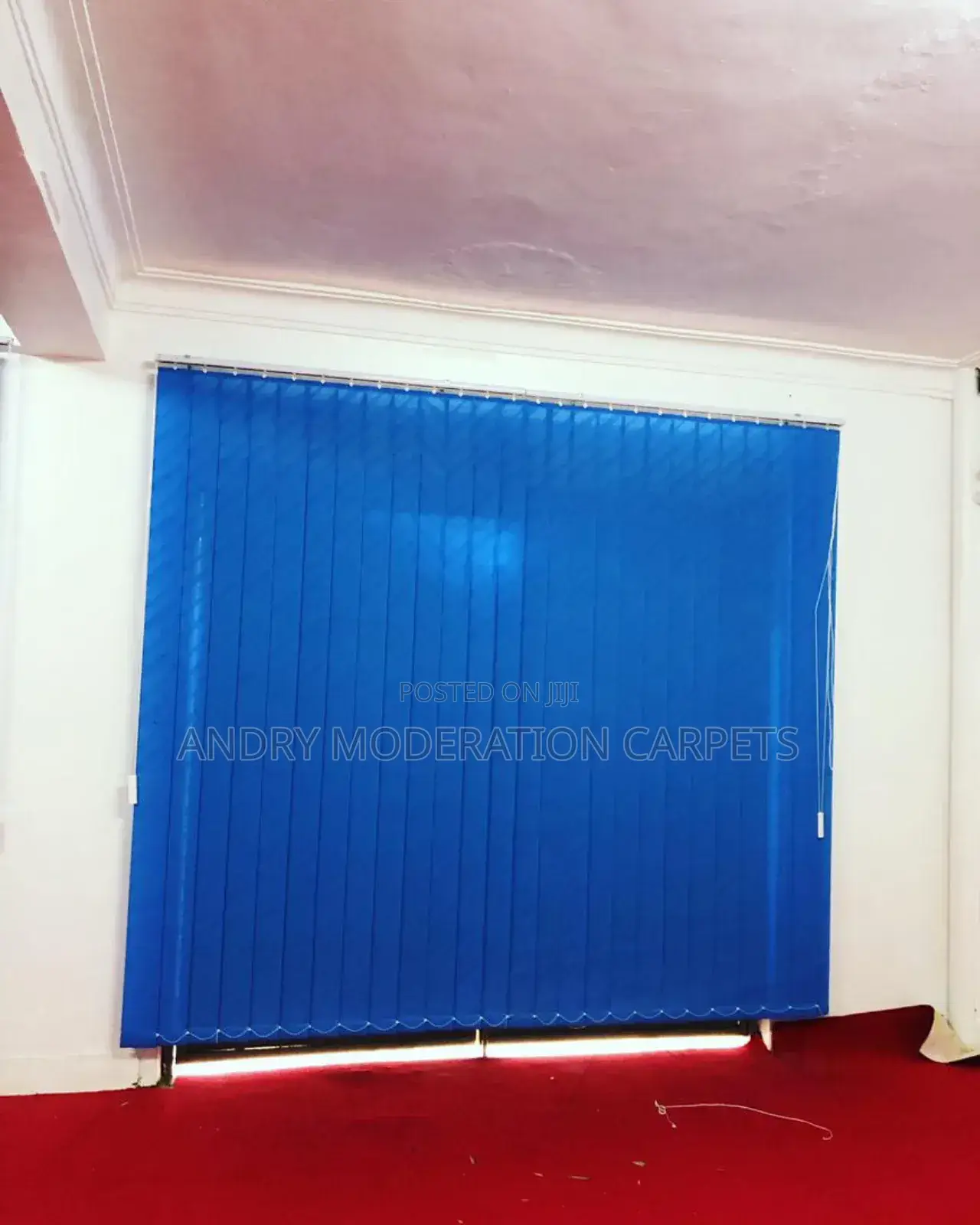 Deep Blue Vertical Blind Curtains
