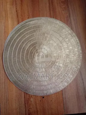 6 PCS Round Golden Table Mat