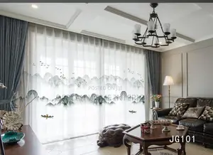 Curtain Fabric Gray and Desighned Net