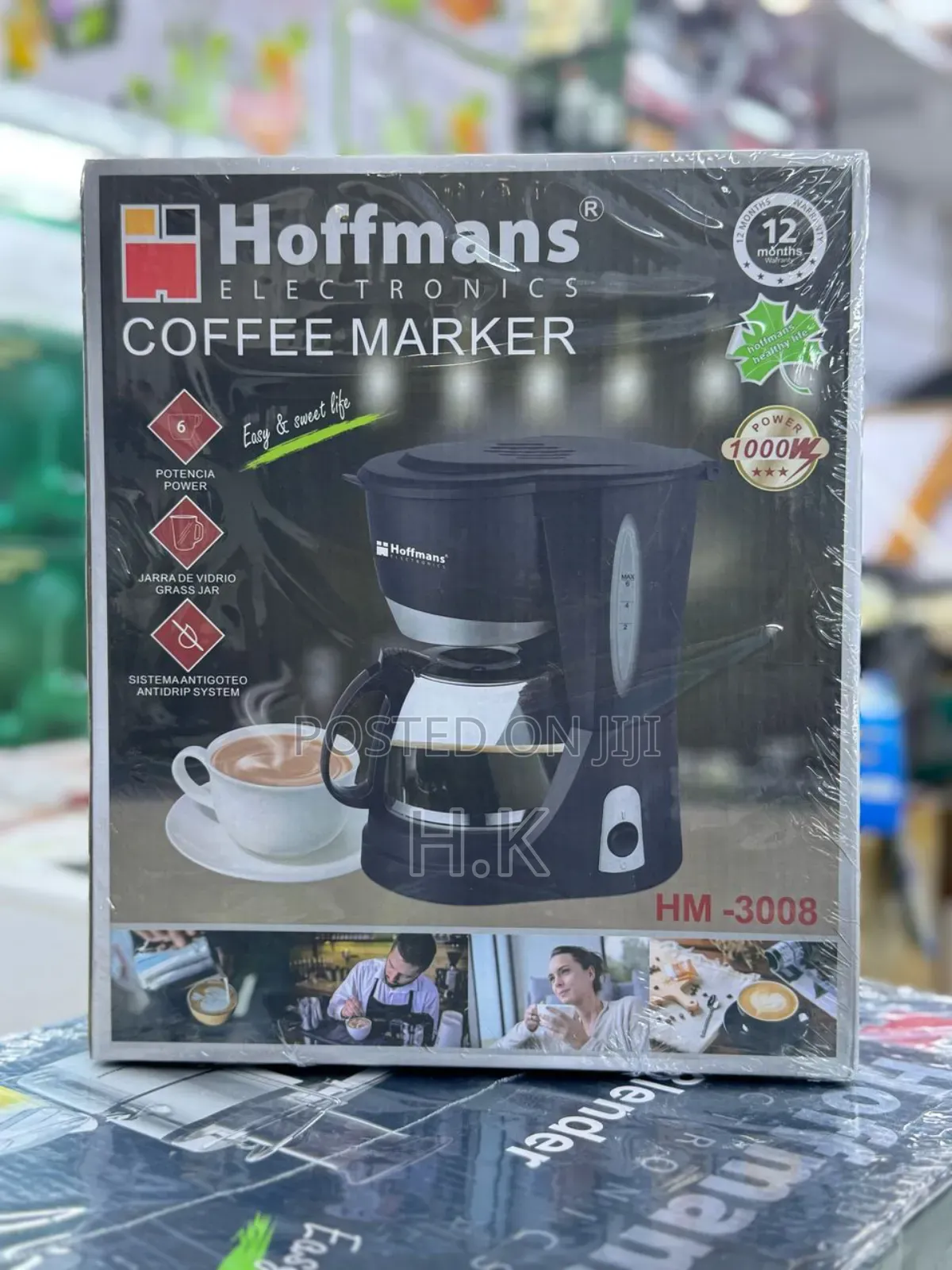 Hoffmans Brand Electric Coffee Maker, Model Hm-3008.