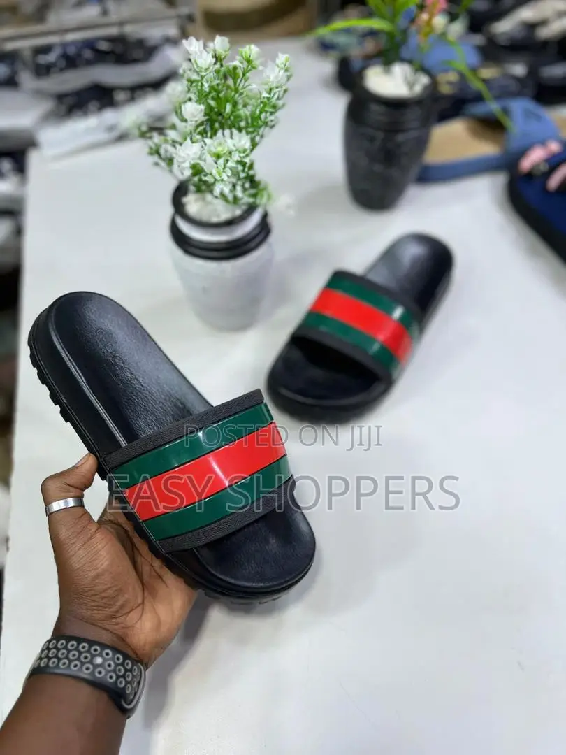 Gucci Web Rubber Slides