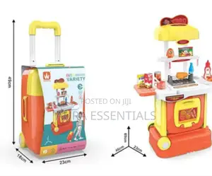2in1 Kids' BBQ Drawer Suitcase Play House