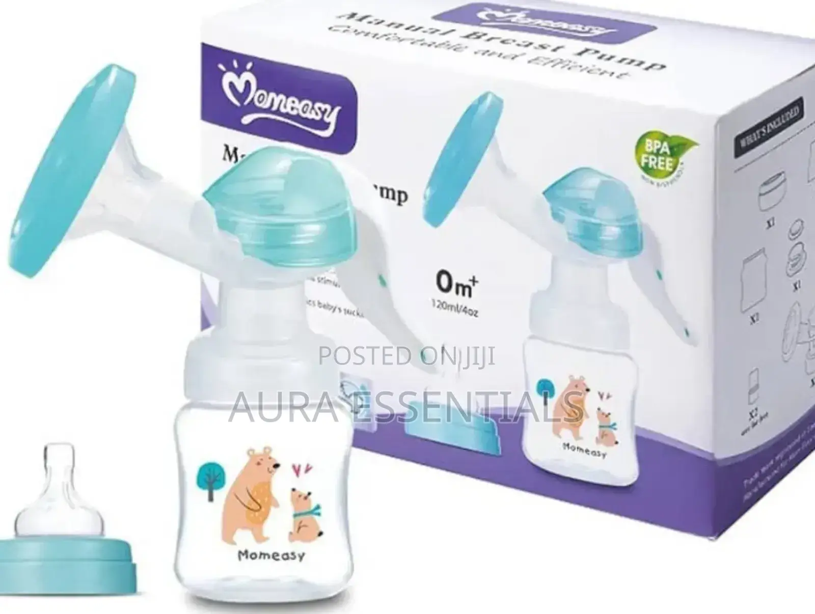 2in1 Momeasy Natural Manual Breast Pump 