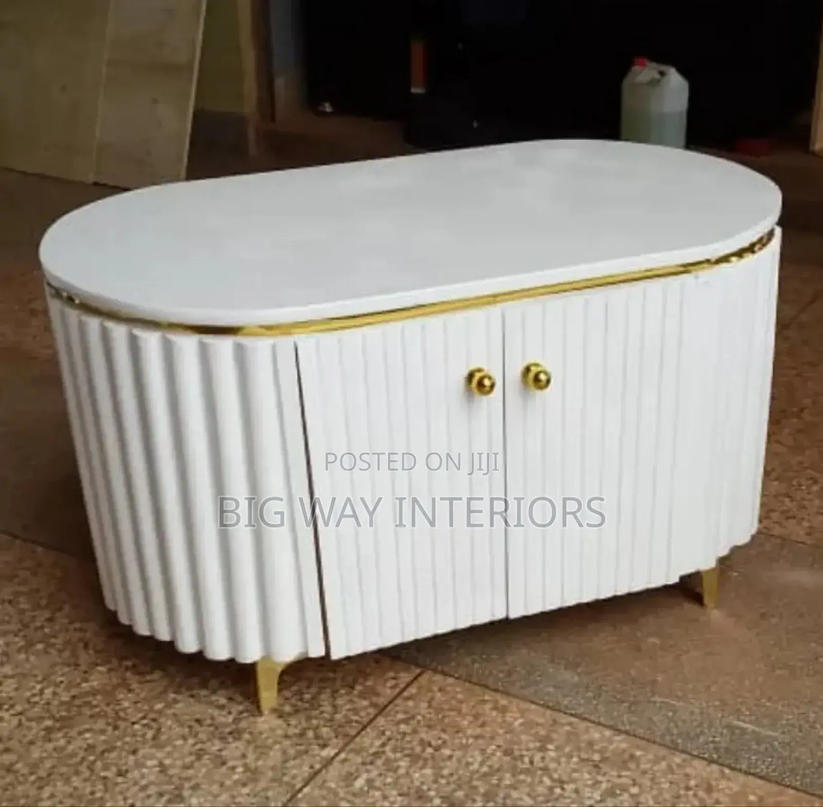 Wooden Oval Center Table
