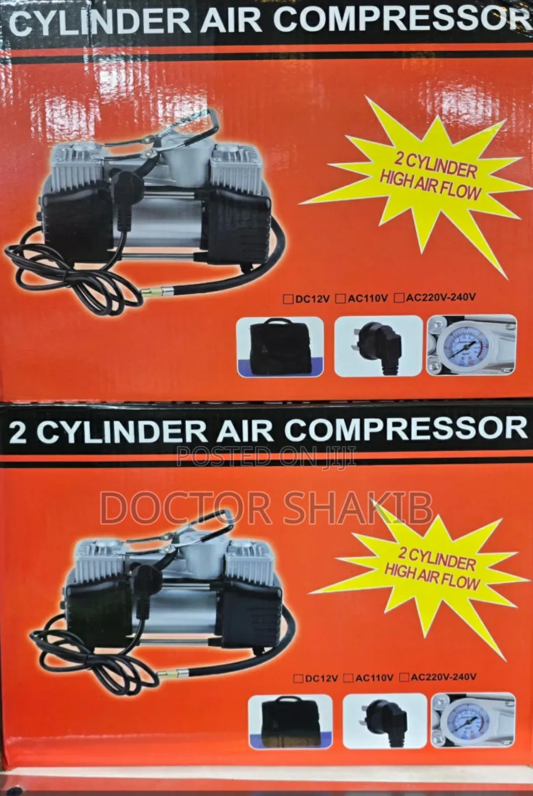 New 2 Cylinder Portable Air Compressor