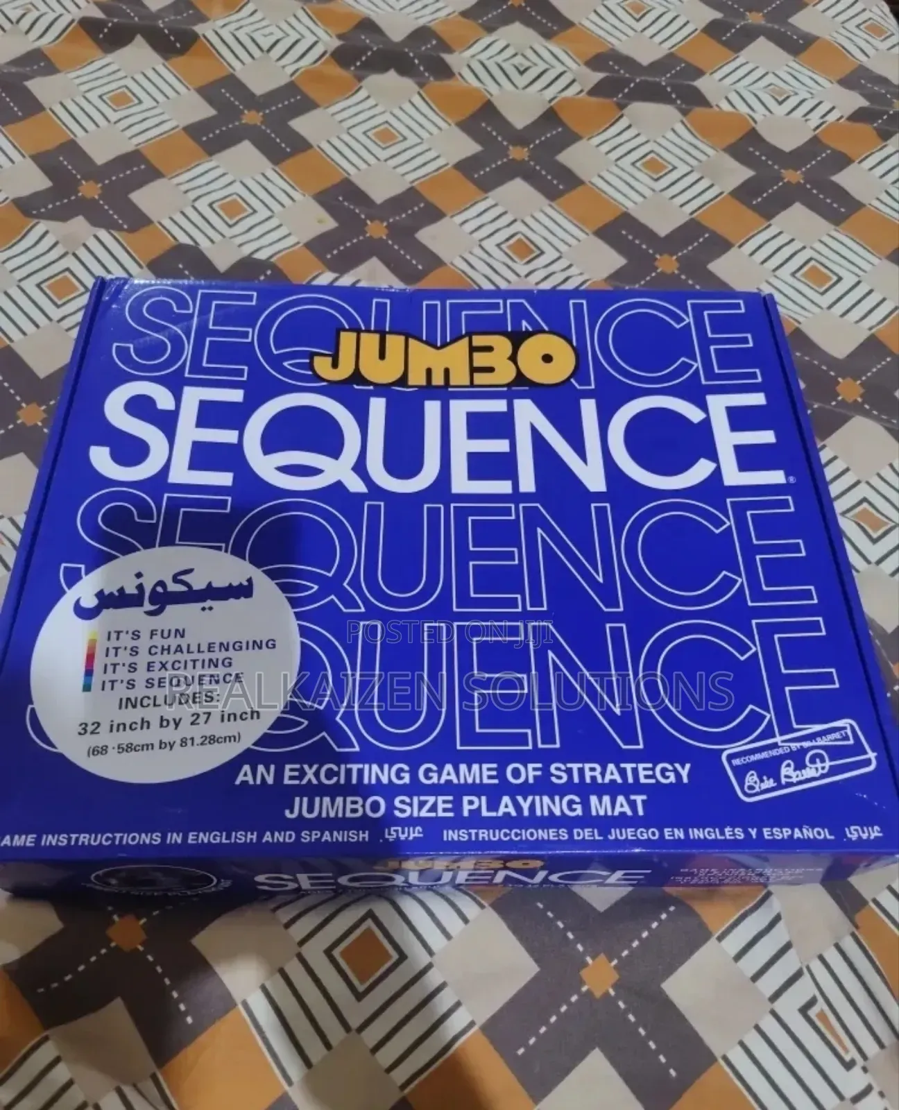 Jumbo Big Size Sequence Board Game 68x81cm