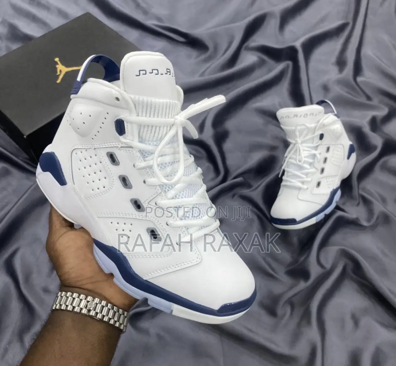 Original White/Blue Air Jordan 6 “17-23” Sneakers