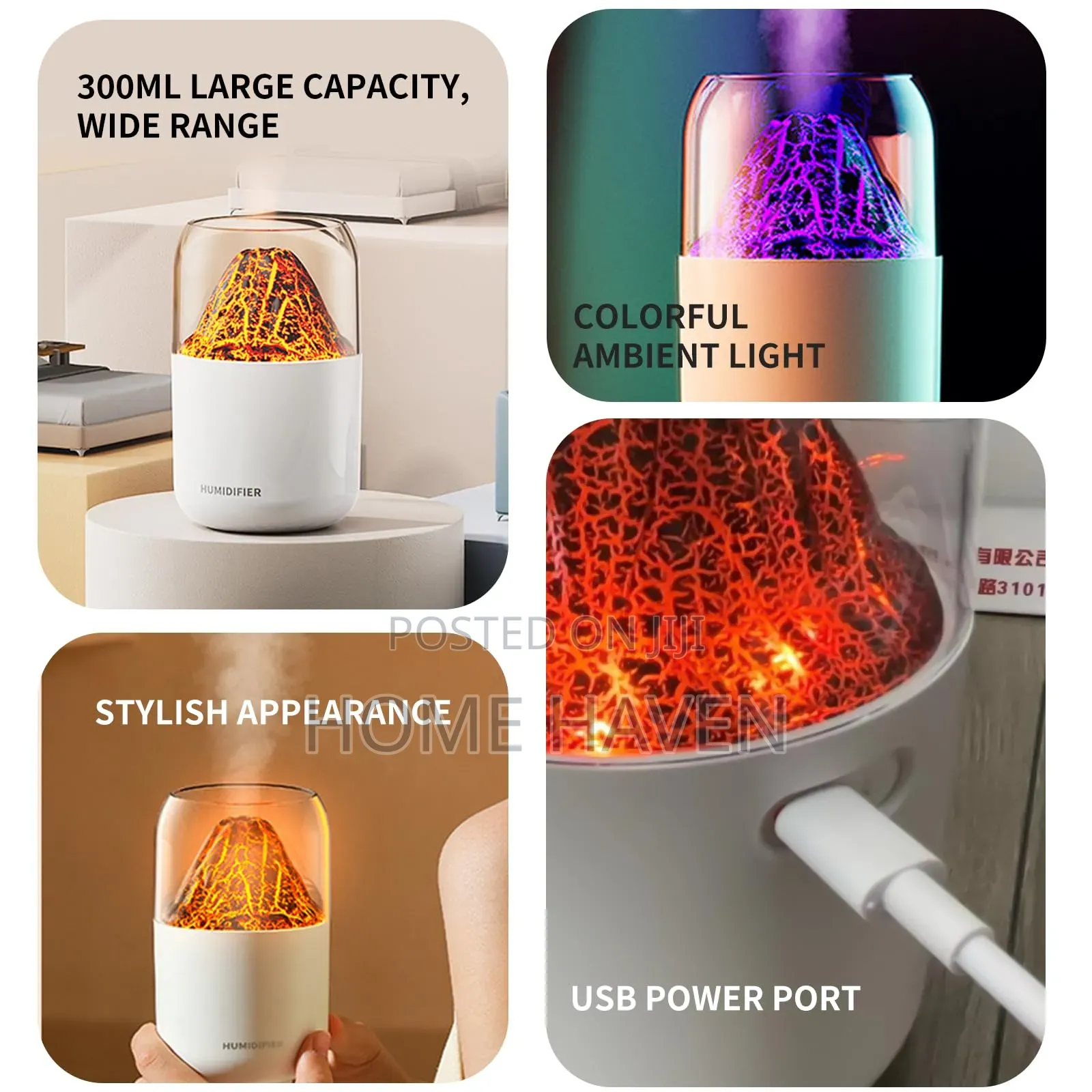 Cool Mist Volcano Shape Humidifier
