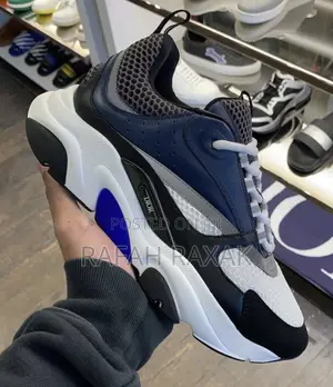 Men’S Classic Black/Blue Dior B22 Sneakers