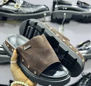 Original Coffee Brown Zara Luxury Push In Sandals