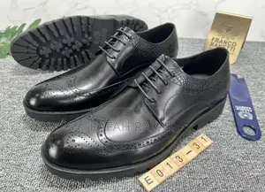 Men’S Black Premium Leather Gentle Oxfords Shoes