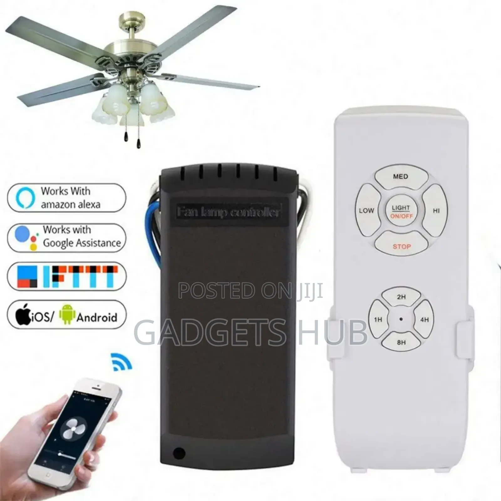 Wifi Smart Ceiling Fan Remote Control Compatible