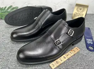 Original Black Franco Banetti Monk Straps Formal/Gentle Shoe