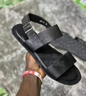 Original Men’S Clarks Ankle Strap Leather Sandals