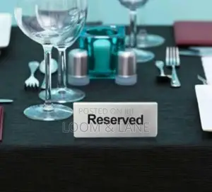Stainless Steel 2d Board Reserved Table Sign