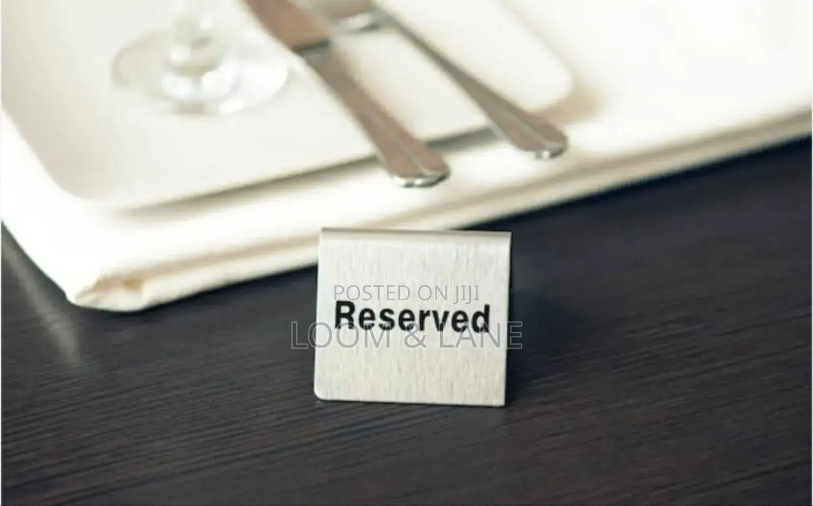 Stainless Steel 2d Board Reserved Table Sign