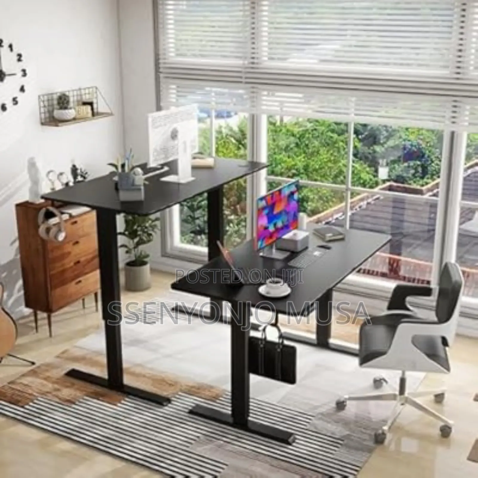 Gaming Stand Desk With Electric Height Adjustment Multi