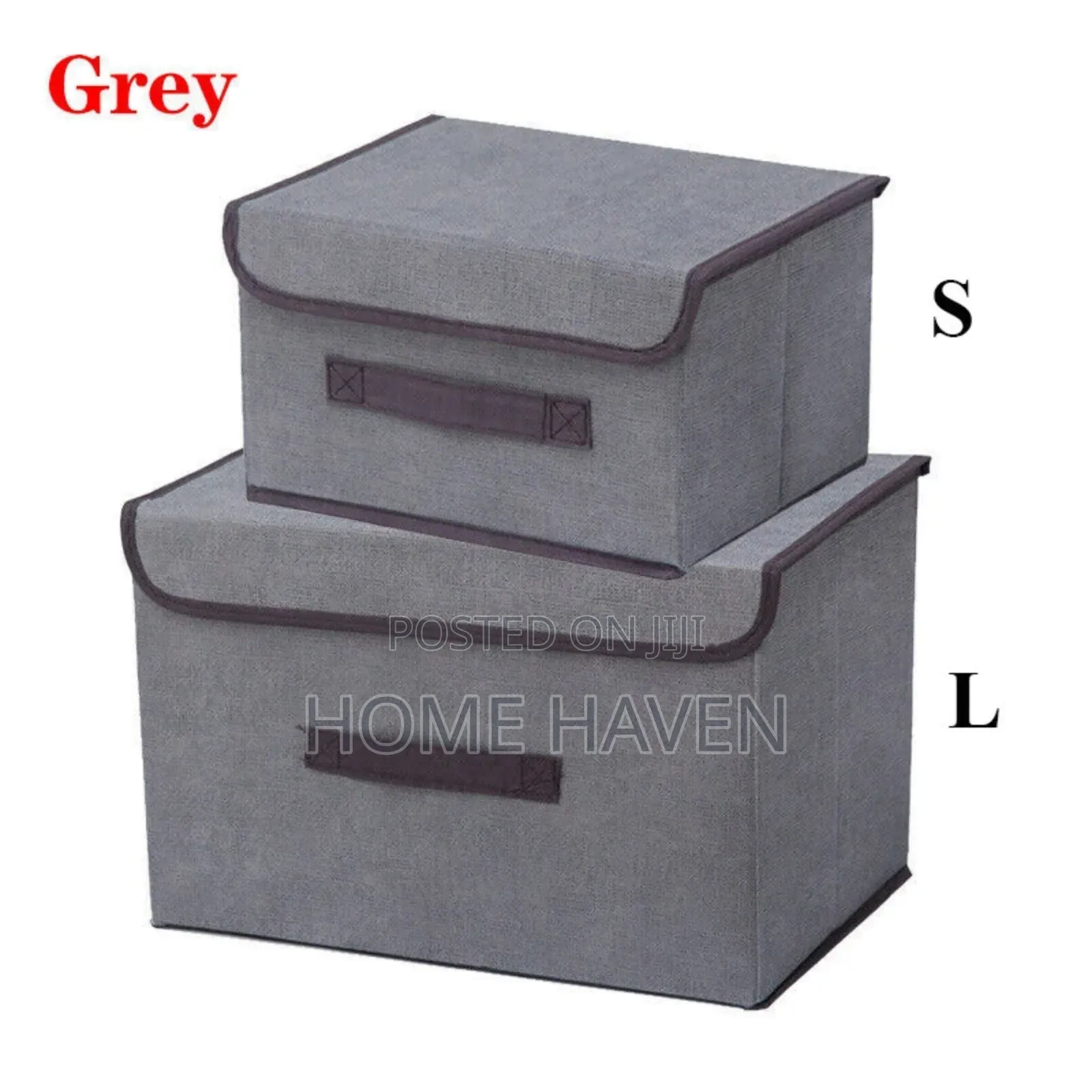 2pc Large and Small Foldable Storage Basket