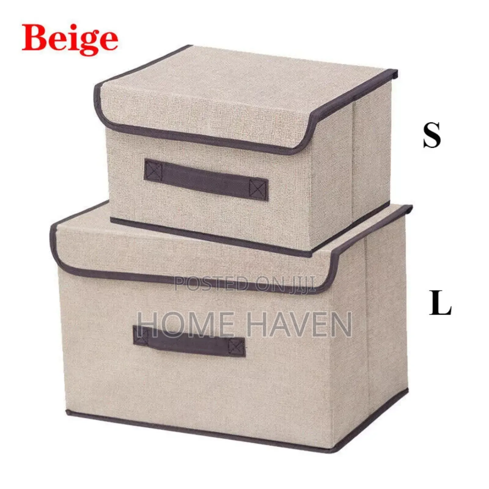 2pc Large and Small Foldable Storage Basket