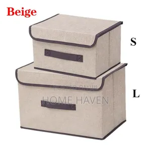 2pc Large and Small Foldable Storage Basket