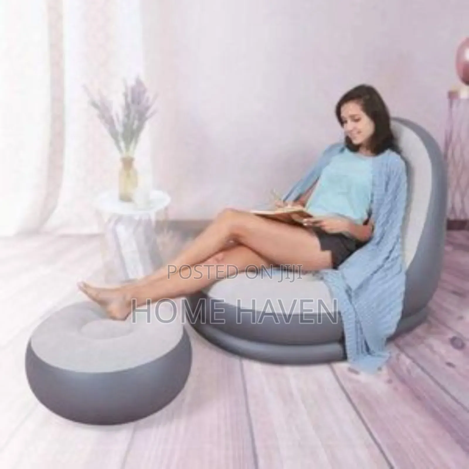 Inflatable Lounge Sofa Chair With Electric Pump