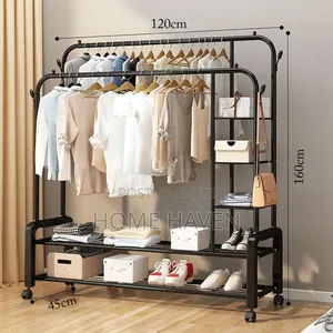 Metallic Clothes Wardrobe