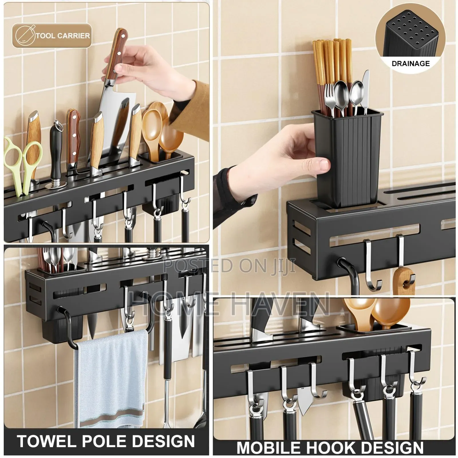 Wall Mount Kitchen Utensils Organizers