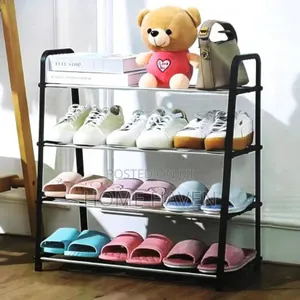 4 Tier Metallic Shoe Rack