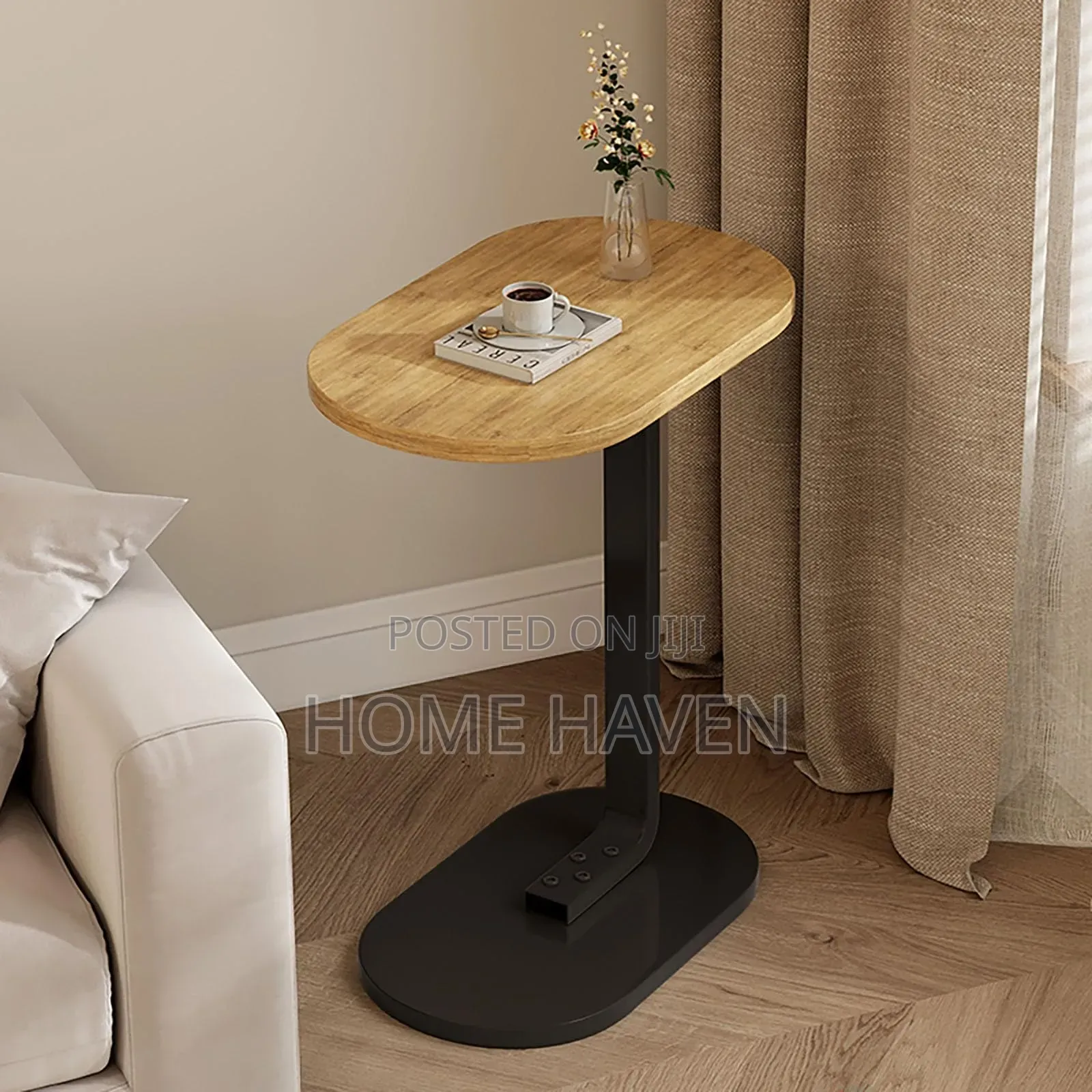Modern C Shaped Side Table