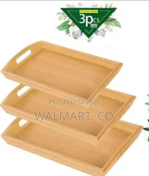 3 PCS of Wooden Trays