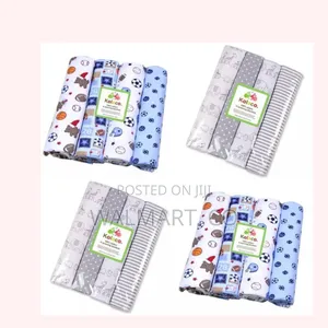 4 PCS New Born Cotton Baby Receiving Sheets