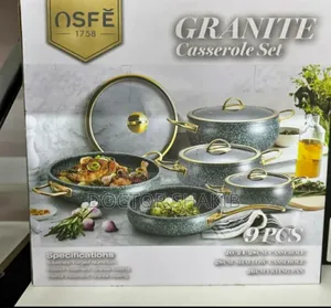 High-Quality Osfě 9 Pieces Granite Casserole Set