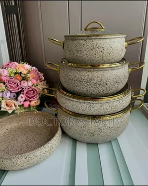 High-Quality Osfě 9 Pieces Granite Casserole Set