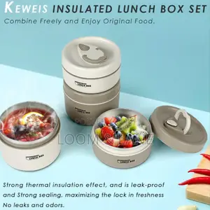4pcs Stainless Steel Lunc Containers With Insulated Bag