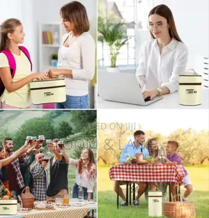 4pcs Stainless Steel Lunc Containers With Insulated Bag